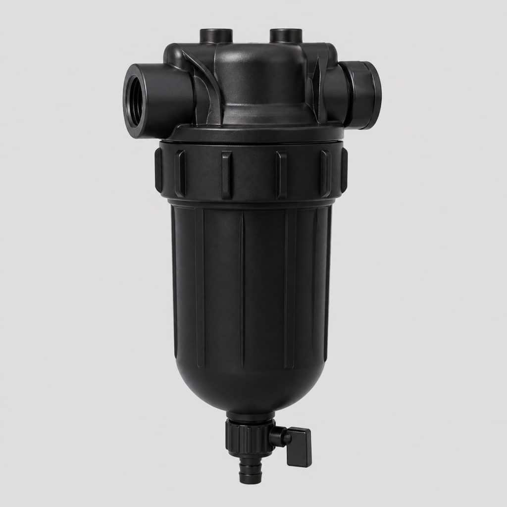 Bloc filtrant à carburant diesel pour berline compacte sur fond neutre