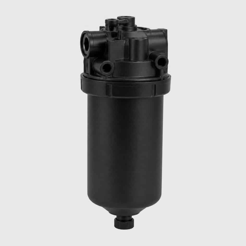 Cartouche de filtre à carburant diesel présentée seule sur fond neutre