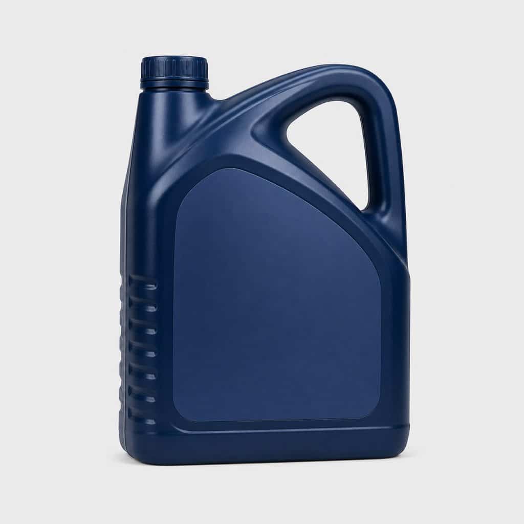 Bidon d'huile moteur diesel 5 litres présenté seul sur fond neutre